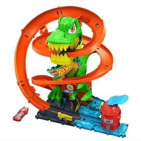 Pista Hot Wheels City Batalha T-Rex Blaze JBM73 - Mattel