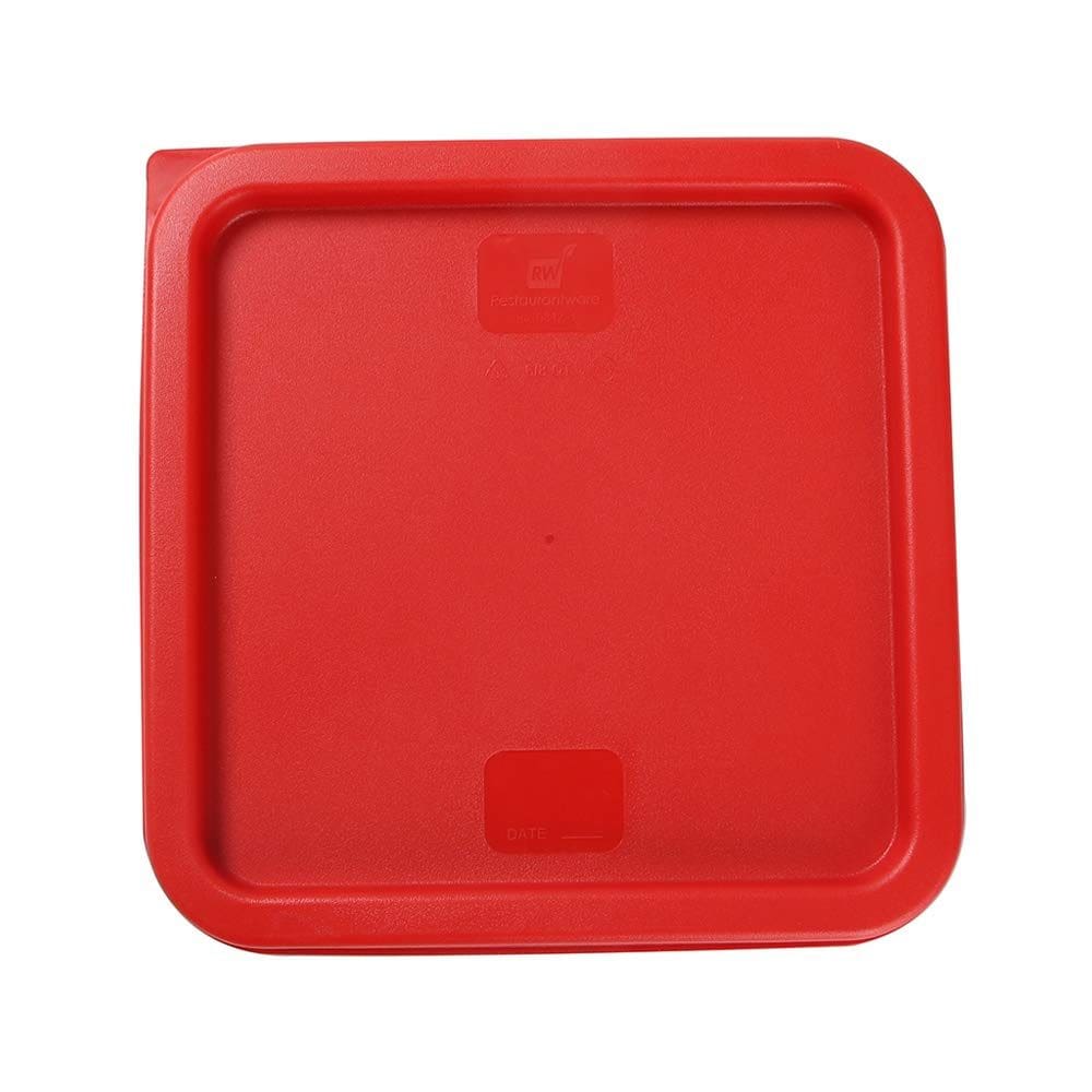 Tampa de recipiente de armazenamento de alimentos Restaurantware Met Lux Red Plastic