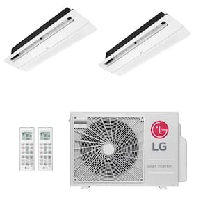 Ar-Condicionado Multi Split Inverter LG 18.000 (2x Evap Cassete 1 Via 12.000) Quente/Frio 220V