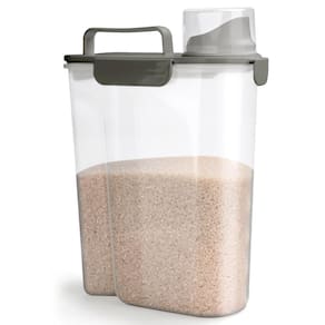 Recipiente de armazenamento de arroz Viretec de 2,5 a 4,5 kg, hermético, livre de BPA