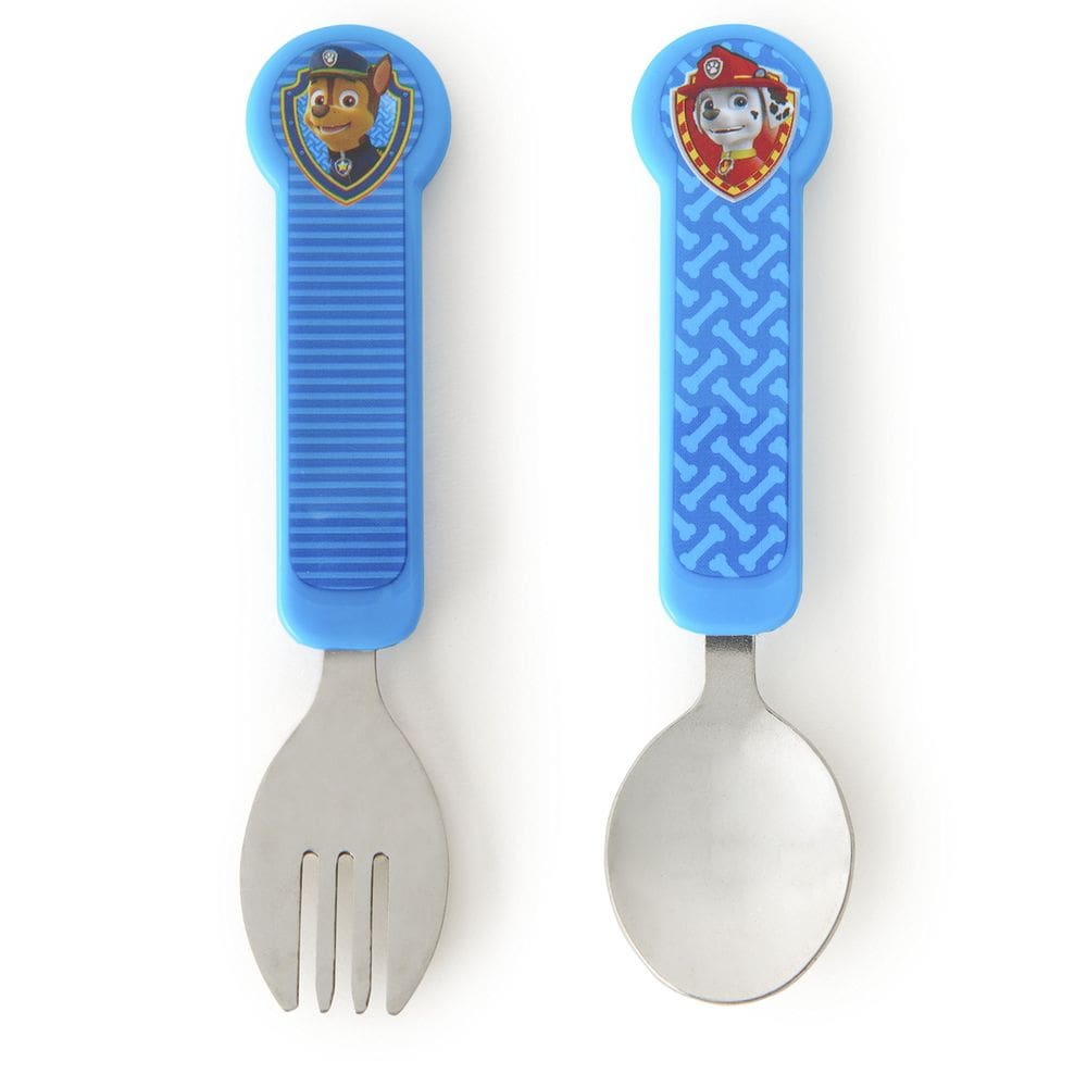 Conjunto de utensílios Munchkin PAW Patrol, garfo e colher para crianças, azul
