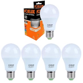 Kit 5 Lâmpadas LED Bulbo 9W Base E-27 Bivolt 3000K Foxlux