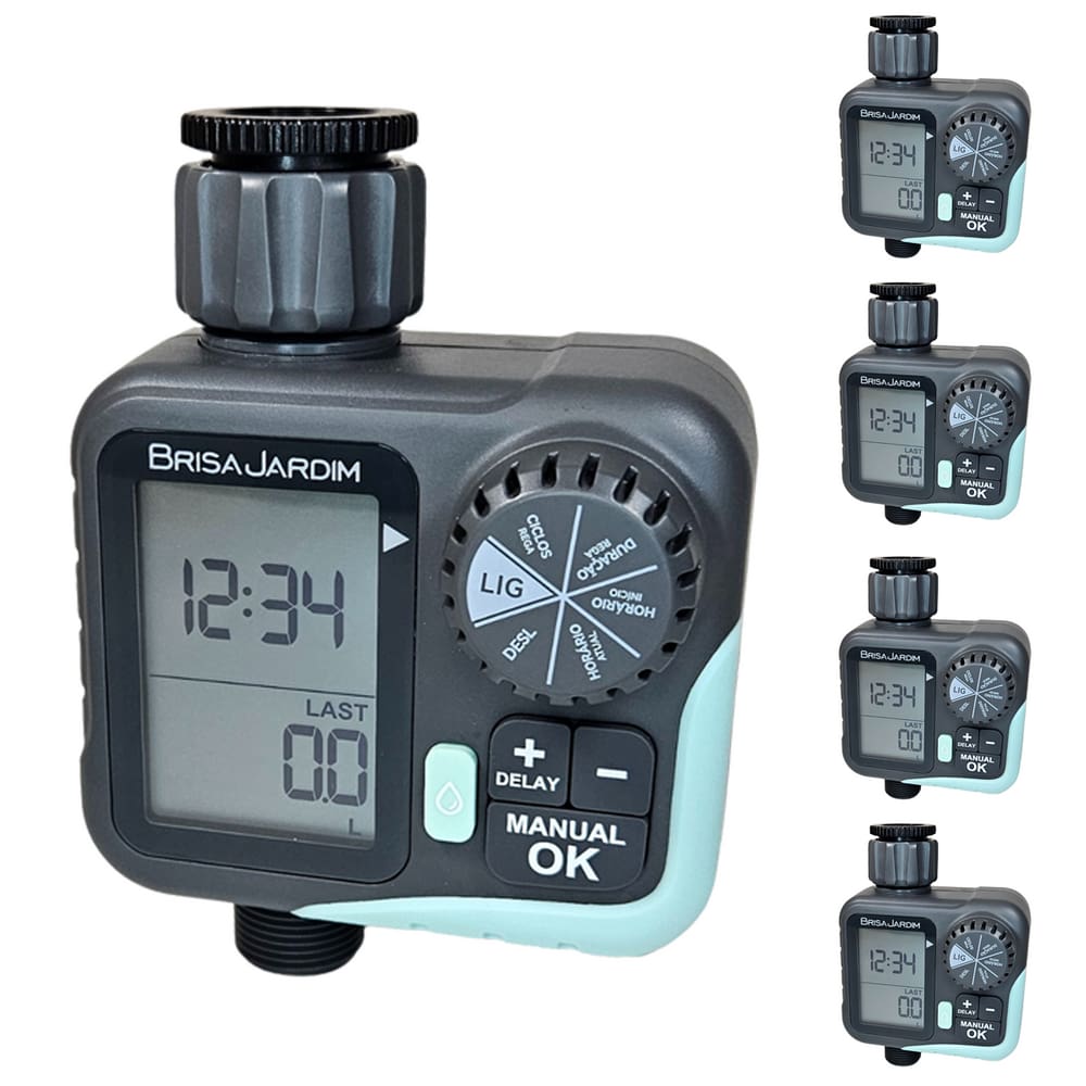 Kit 5 Temporizador Irrigação Digital Med 1S TIM11 BrisaJardim