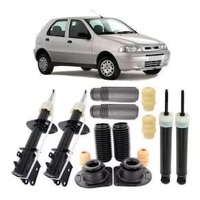 4 Amortecedores + 4 Kit Suspensão Palio Fire 2001 Até 2004