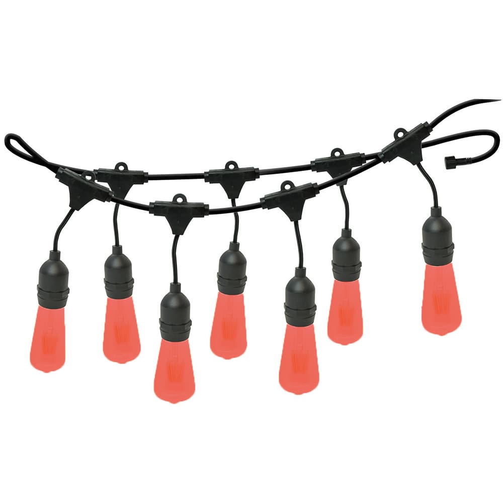 Varal de Luzes 30M Bivolt com 30 Lâmpadas Vermelho 127v Foxlux