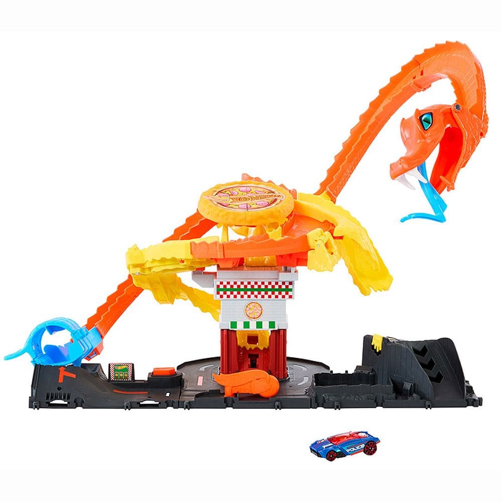 Pista Hot Wheels Ataque Slam Cobra Pizzaria HTN81 - Mattel