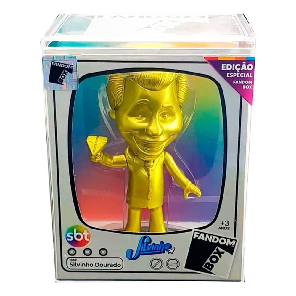 Boneco Silvinho Dourado SBT Fandom Box Edição Especial 3681 - Lider