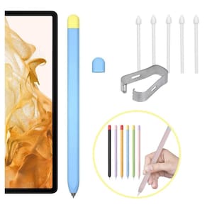 Capa Antiderrapante + Pontas Extras Para S-Pen Galaxy Tab S8