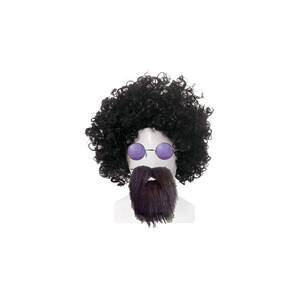 Fantasia Raul Seixas Peruca Barba Oculos Halloween Carnaval
