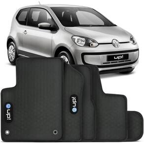 Tapete Automotivo Up - Borracha Pvc Bordado Linha Black
