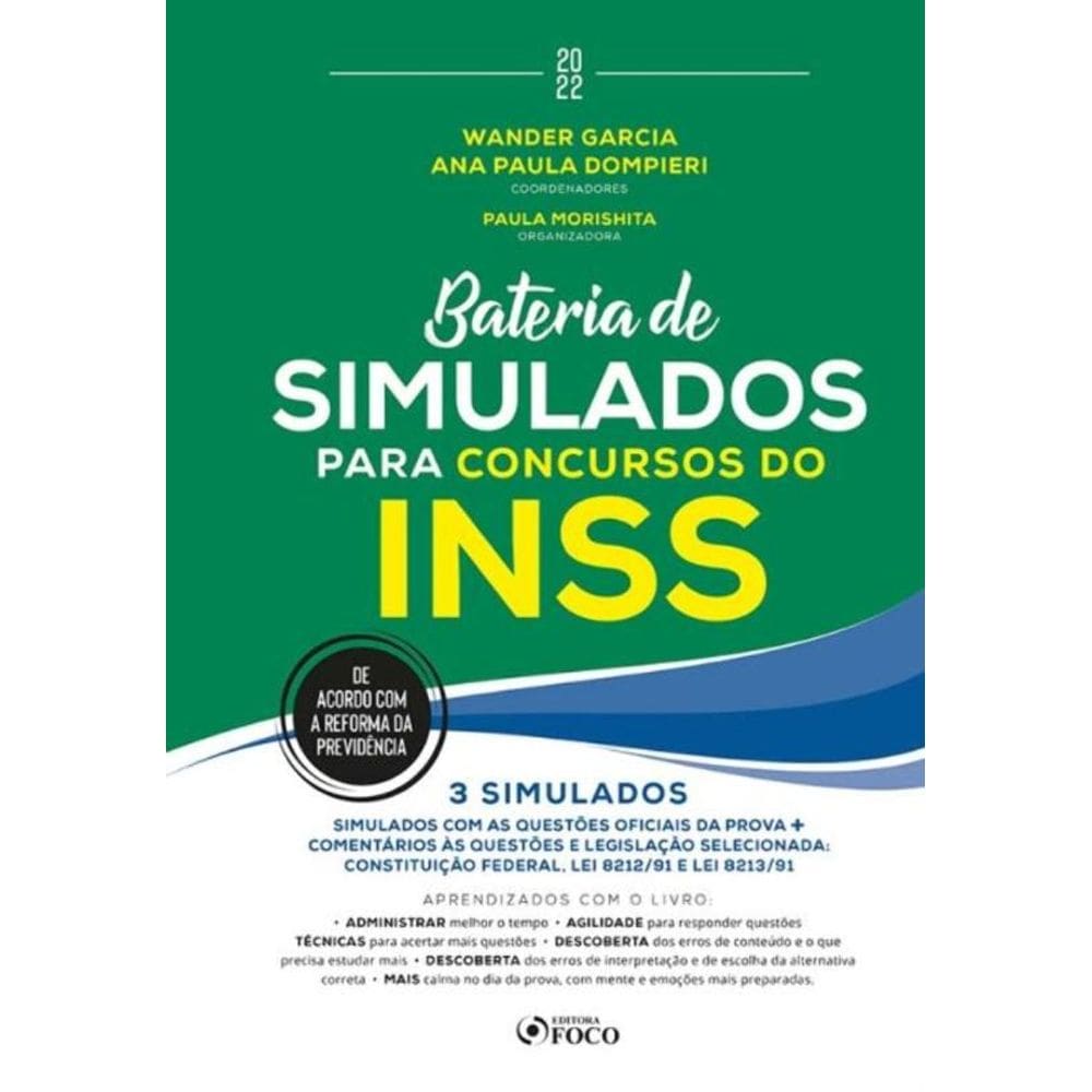 Bateria de Simulados Para Concursos do INSS - 01Ed/22