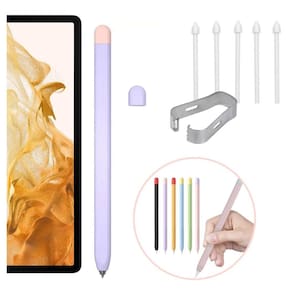 Capa Antiderrapante + Pontas Extras Para S-Pen Galaxy Tab S8