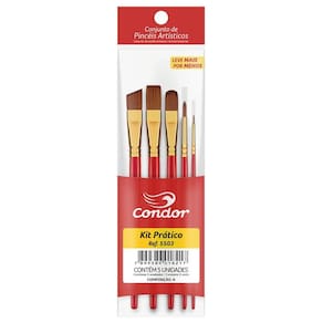Kit Pinceis Pratico Condor 5503 Com 5 Unidades