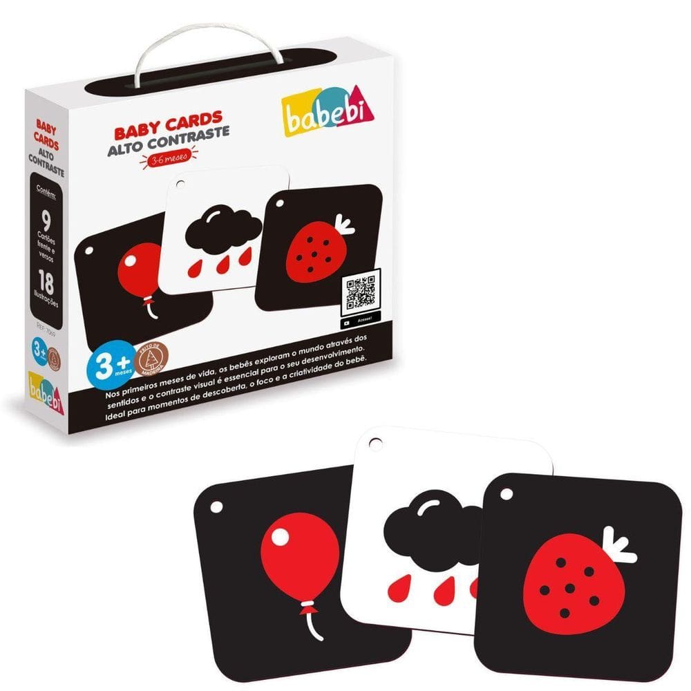Baby Cards Alto Contraste - 3 A 6 Meses - Educativo - Babebi