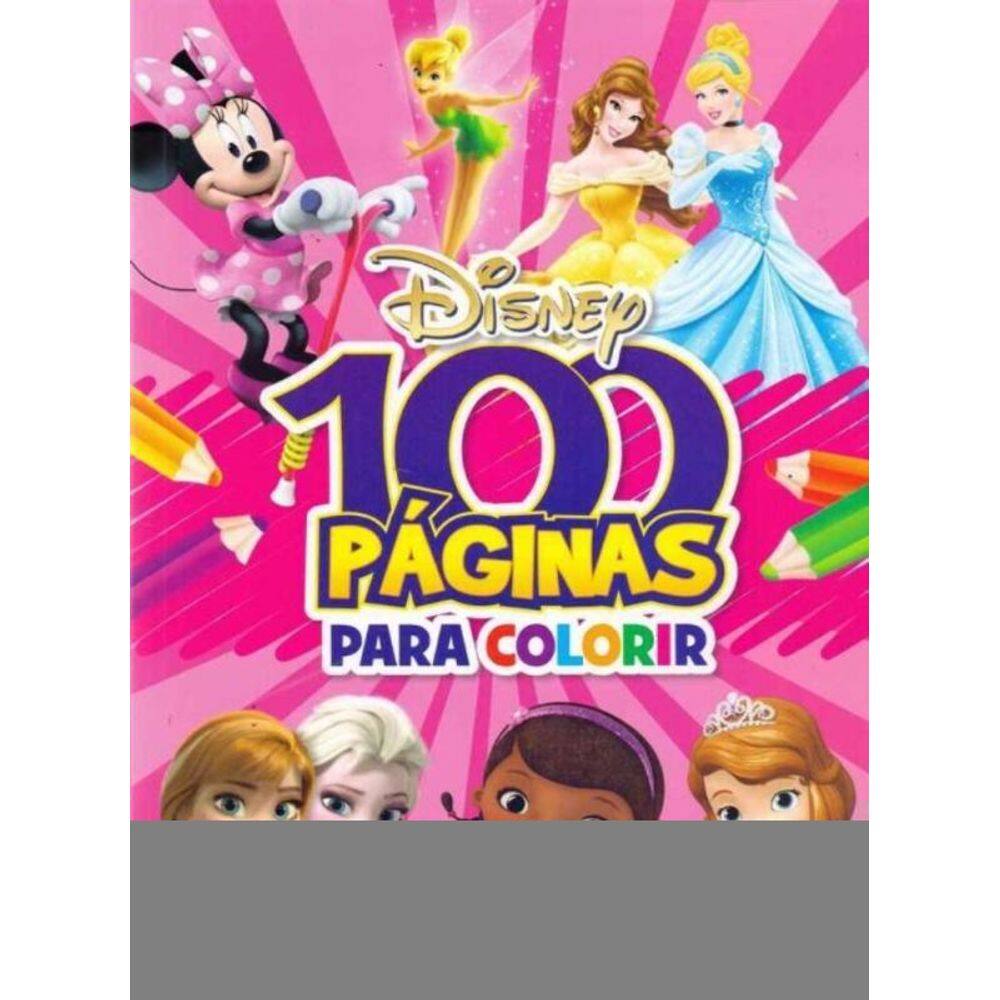Disney - 100 Páginas Para Colorir - Meninas