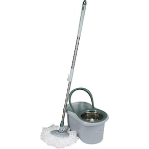 Mop Giratorio Cesto Inox 12 Litros 2 Refil Rayco