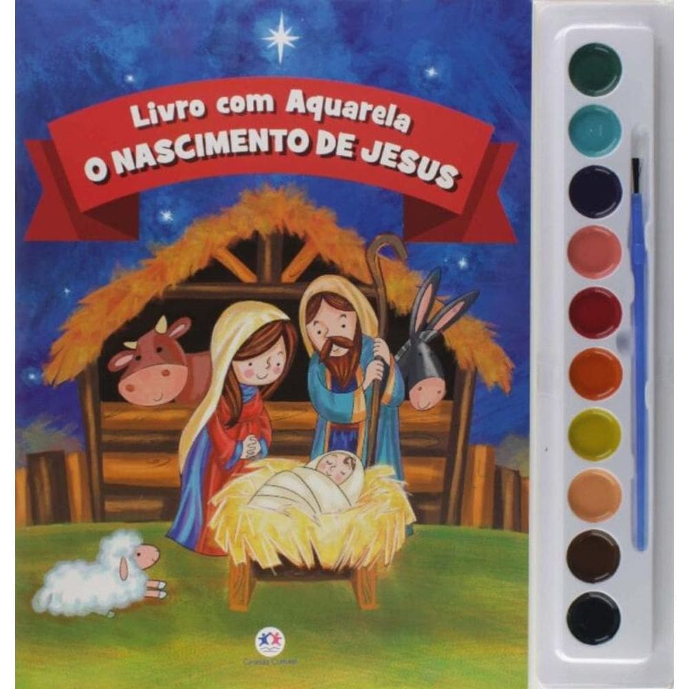 Livro Com Aquarela - O Nascimento de Jesus