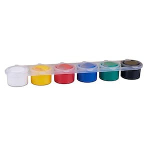 Tinta Guache Escolar com 6 Cores 15ml Leonora