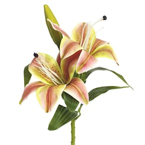 Haste Lírio X2 Artificial Decorativo 38cm
