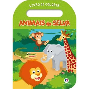 Animais Da Selva - Livro De Colorir Com Alca