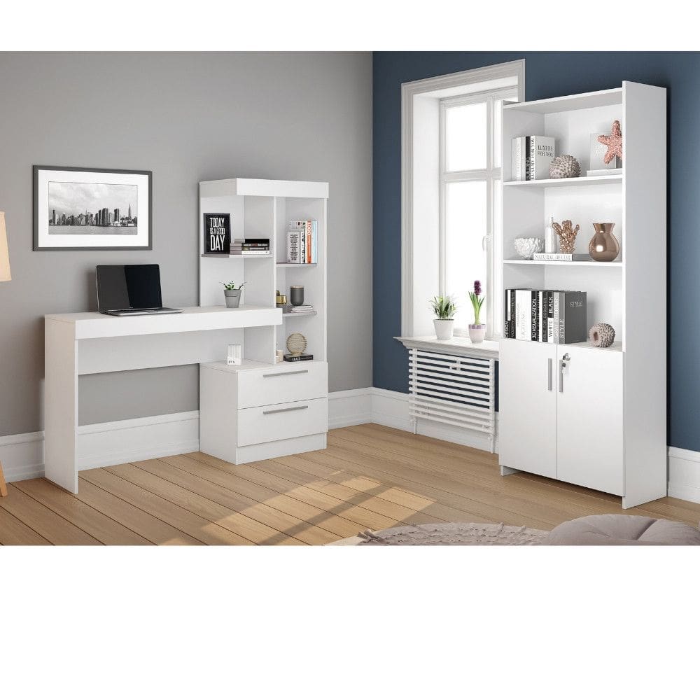 Conjunto Escritório com Escrivaninha NT2010 e Armário com Chave 56118 Notável Móveis