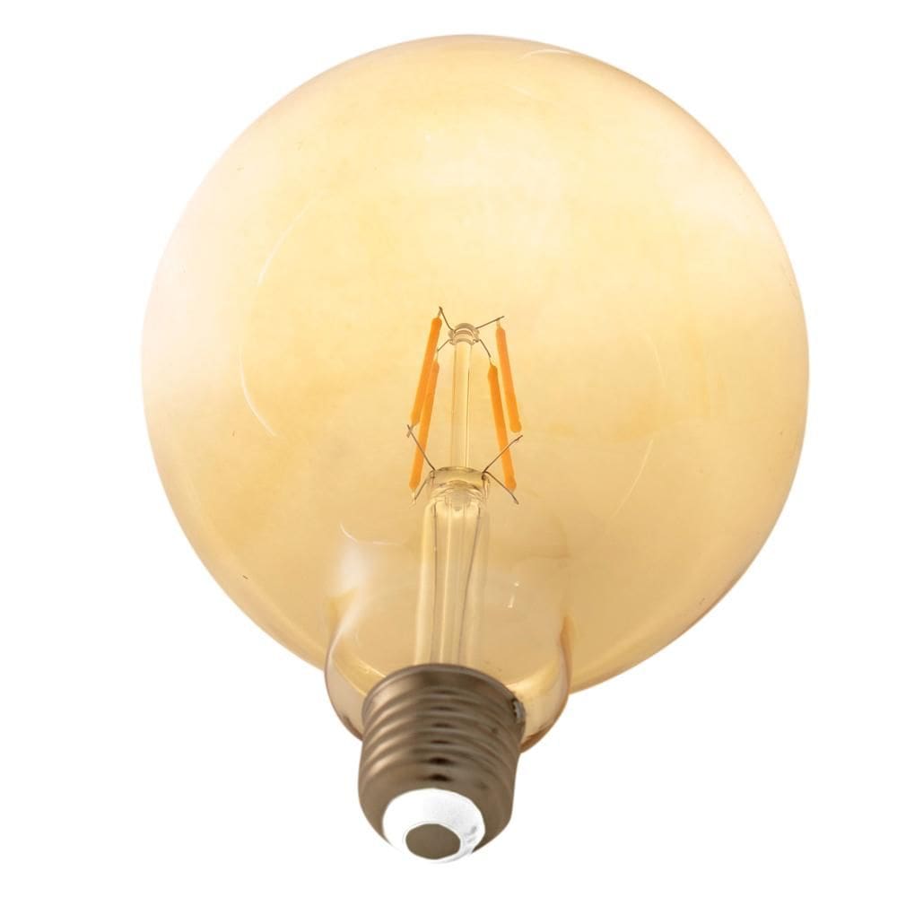 Lâmpada Led Filamentada G125 4W Kian Amarela Bivolt