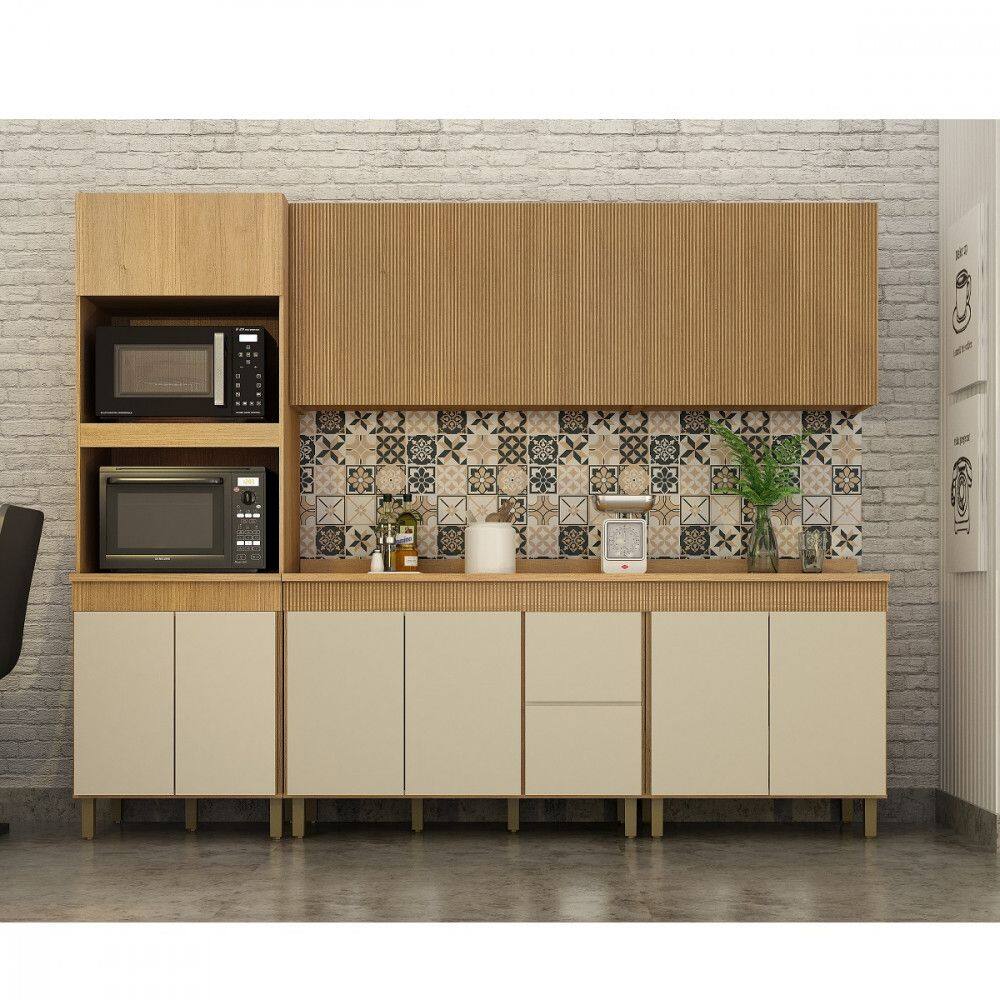 Cozinha Modulada com Tampo 5 Peças Frisada Dakota Valdemóveis