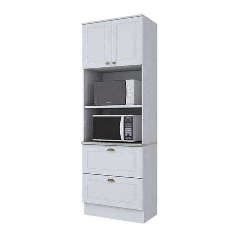 Paneleiro Duplo Americana 2 Portas 2 Gavetas Henn Branco