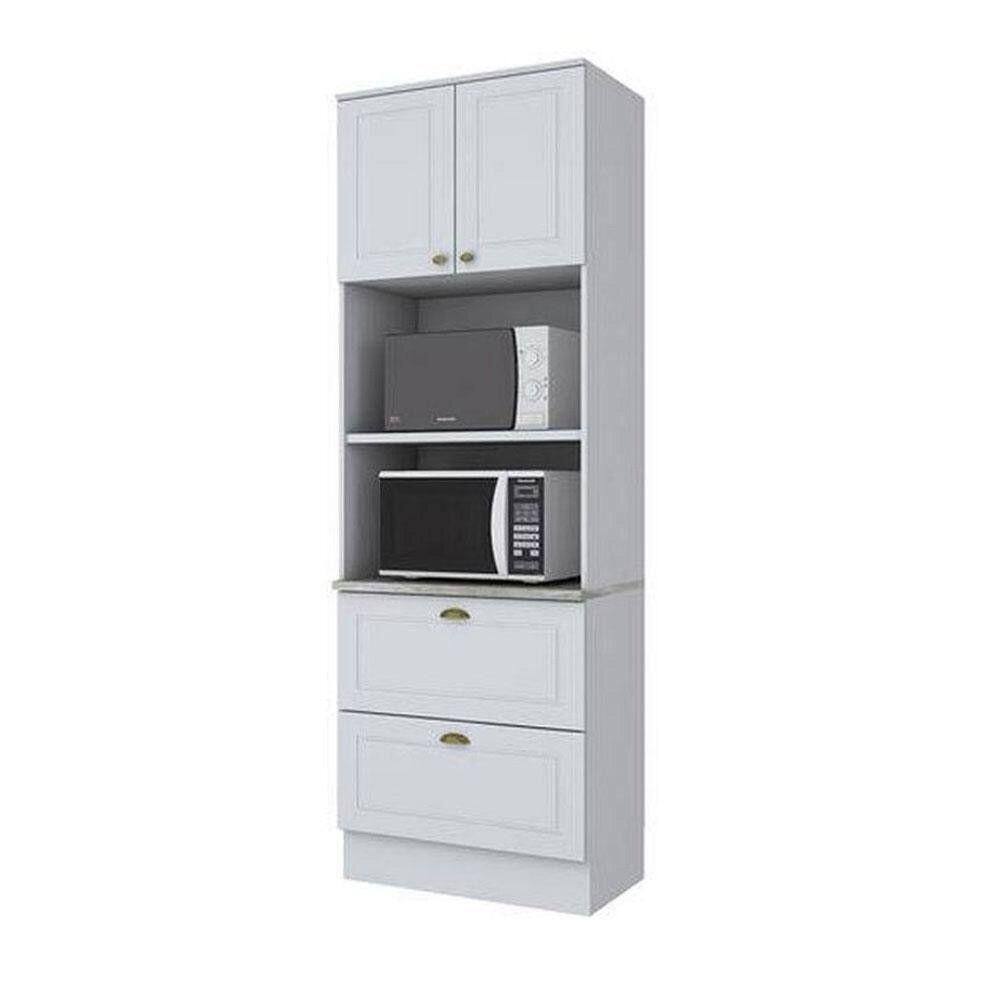 Paneleiro Duplo Americana 2 Portas 2 Gavetas Henn Branco