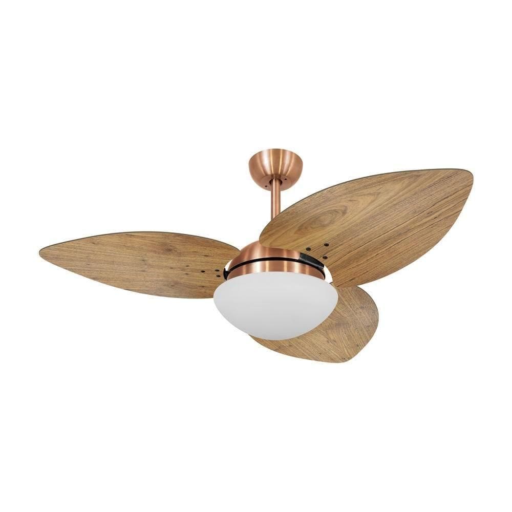 Ventilador De Teto Kovalski Cobre 3 Pás Rádica110V
