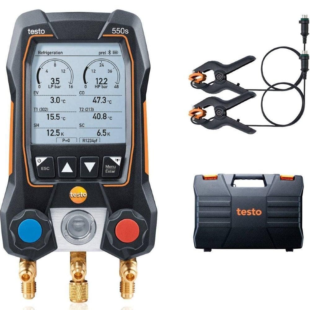 Kit Básico Manifold Digital Inteligente 550s Bluetooth Testo