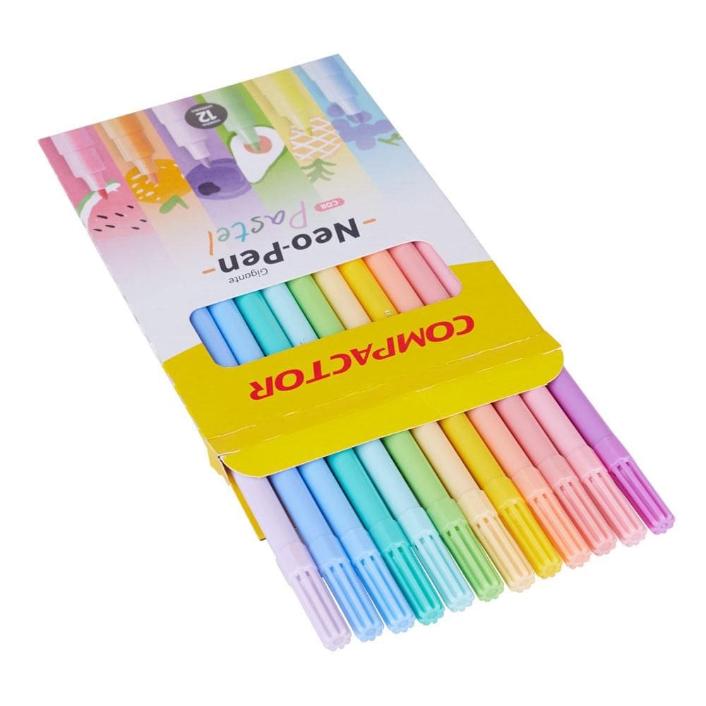 Canetinha NeoPen Pastel com 12 Cores Compactor