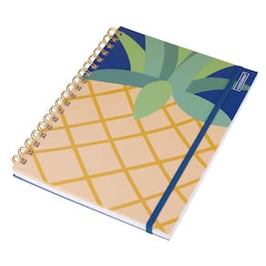Caderno Abacaxi com Bolso Duplo 80 Folhas Container