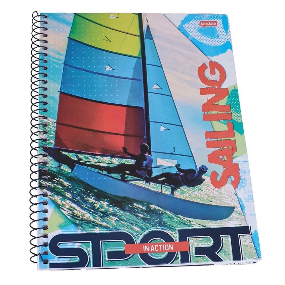 Caderno Universitário Sport 1 Matéria 80 Folhas Jandaia 68784-88