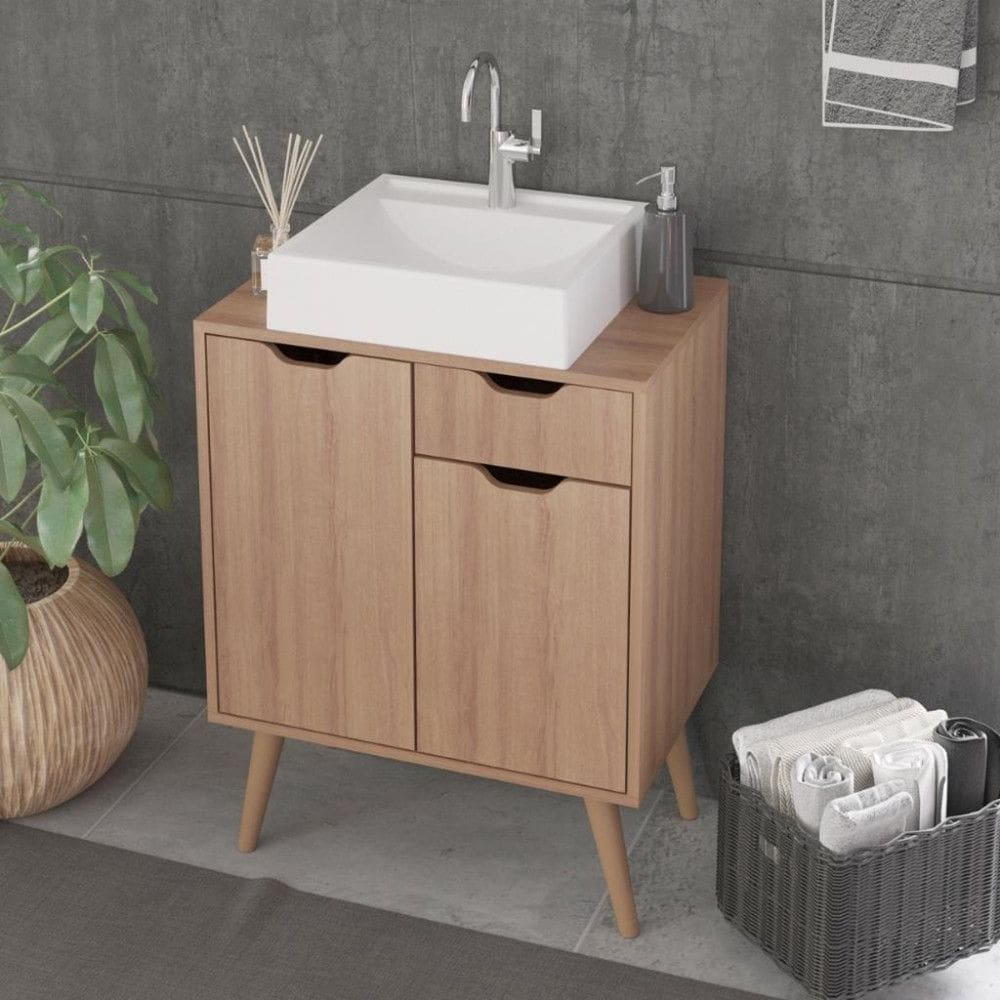 Armário Para Banheiro 2 Portas 1 Gaveta 60cm BN3637 Tecno Mobili