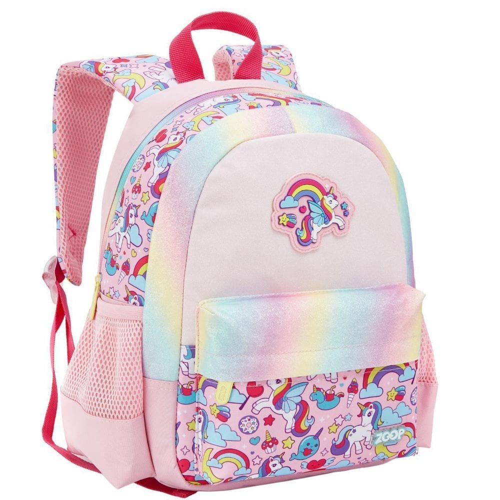 Mochila Costas 13 Juvenil Unicórnio Esporte Panda - Rosa