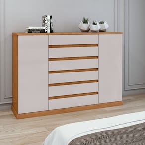 Cômoda 7 Gavetas 2 Portas Vedras Lopas