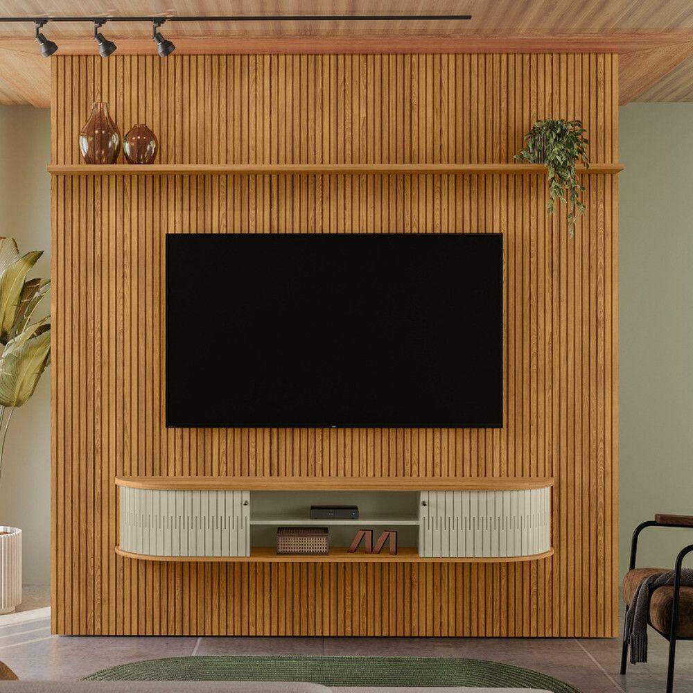 Estante Home Frisada para TV até 75 Polegadas 2 Portas New Bugatti Madetec