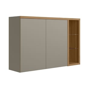 Armário Aéreo 2 Portas com LED em MDF Allure Linea Brasil