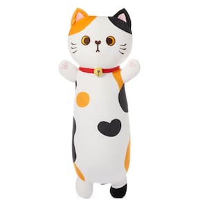 Almofada de pelúcia MINISO Long Cat Kitten Peluche Bicho 50cm
