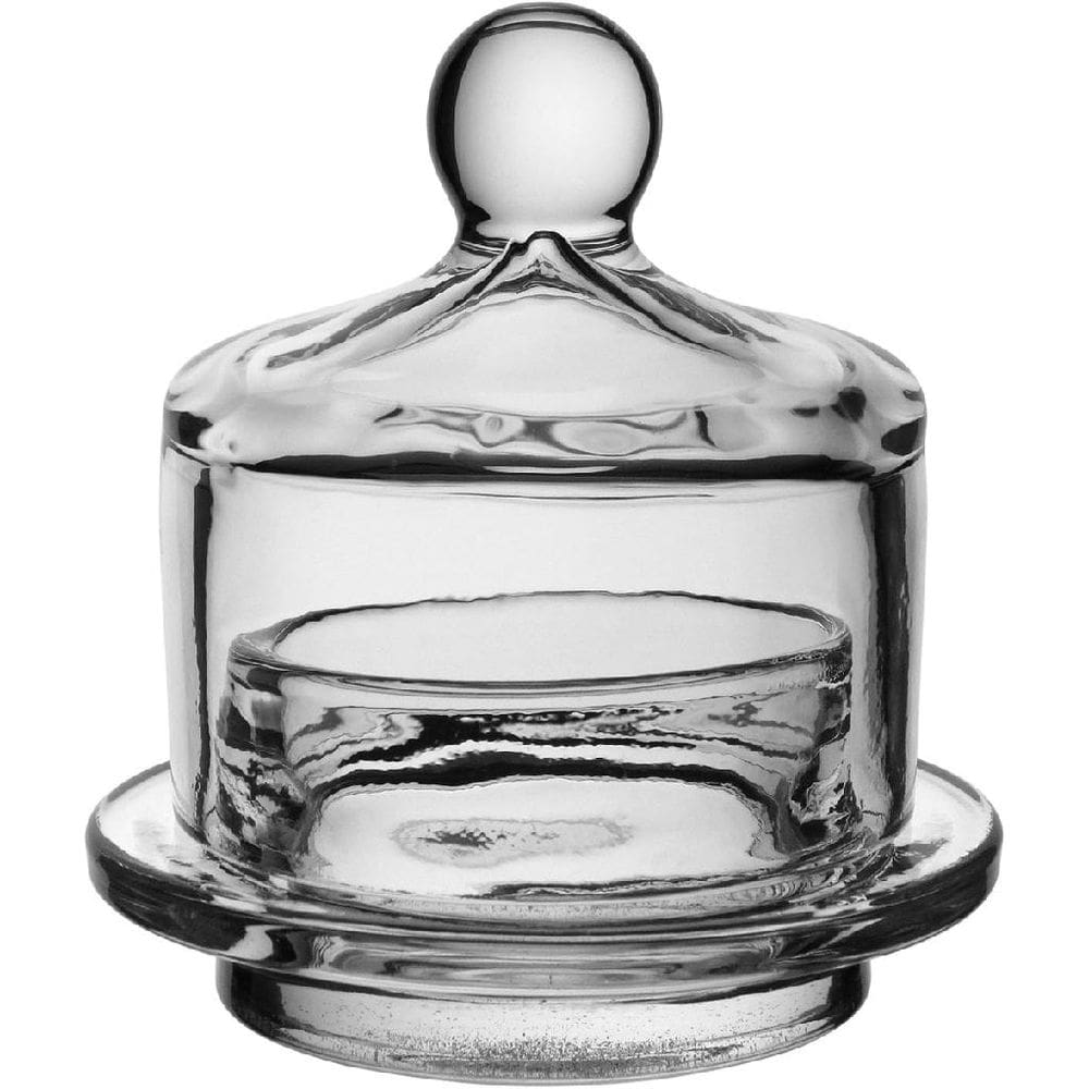 MANTEIGUEIRA HOME&CO COM TAMPA VIDRO 9x9x9cm TRANSPARENTE