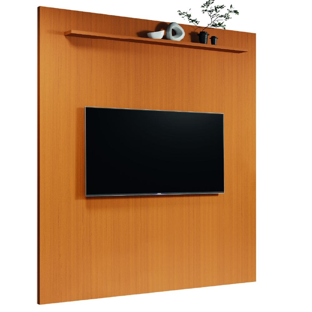 Painel Para TV Até 75 Polegadas Com Prateleira Egeo Clean 1,80m Madeirado EDN