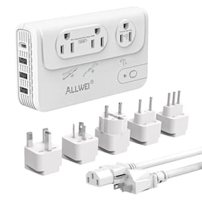 Conversor de tensão ALLWEI 2000W 220V a 110V com tipo C, E/F, G, I, L