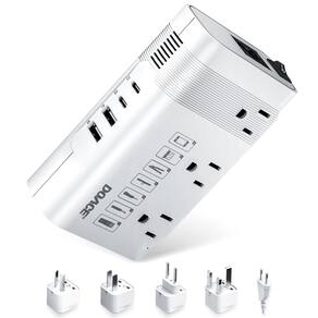 Conversor de tensão DOACE 220V a 110V 350W para viagens pela Europa