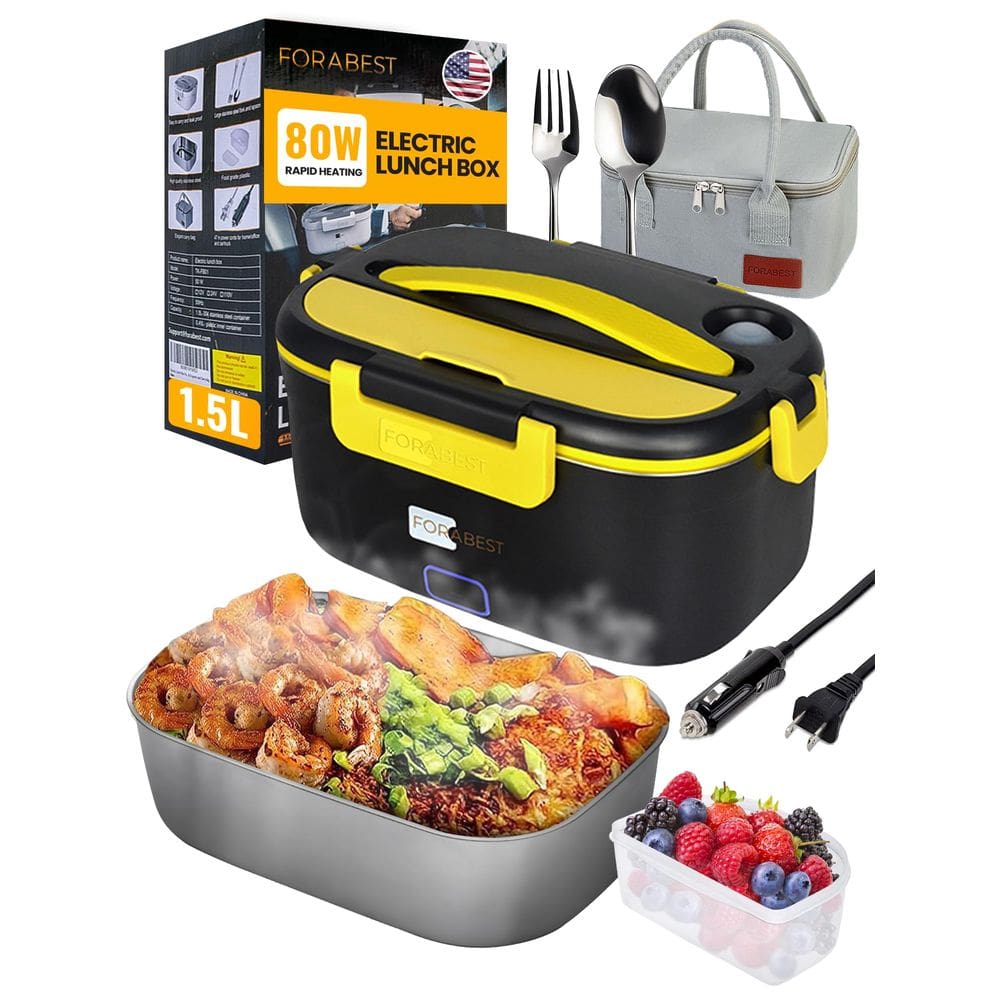 Lancheira elétrica FORABEST Premium Design 1.5L em aço inoxidável