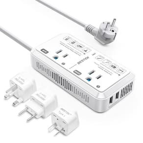Adaptador de viagem Conversor de tensão 220V a 110V 2000W com USB