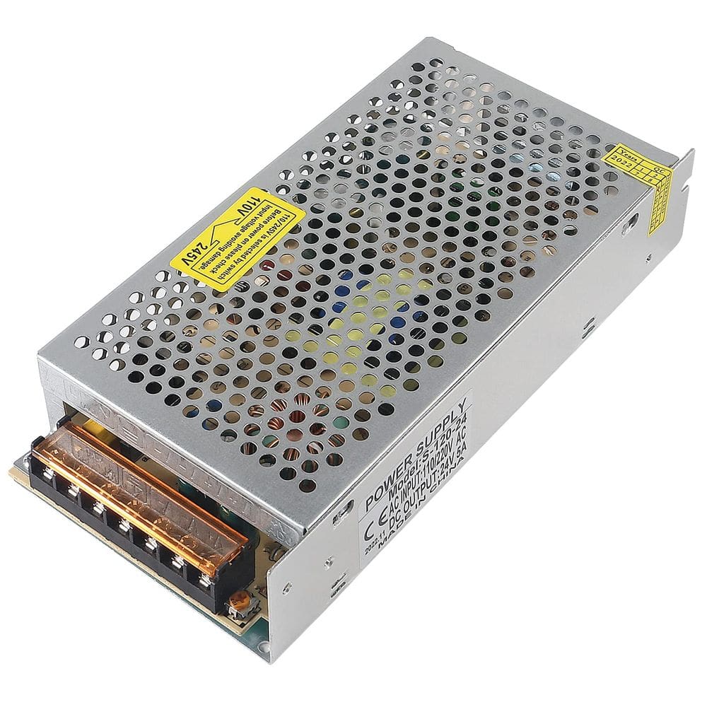 Adaptador de transformador de fonte de alimentação 24V 5A 120W para faixa de LED
