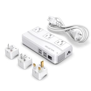 Conversor de tensão ISELECTOR Adaptador de viagem universal 220V a 110V