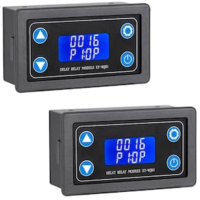 Relé de atraso de tempo DROK DC 6-30V Timer 0,01s-9999min 2 unidades