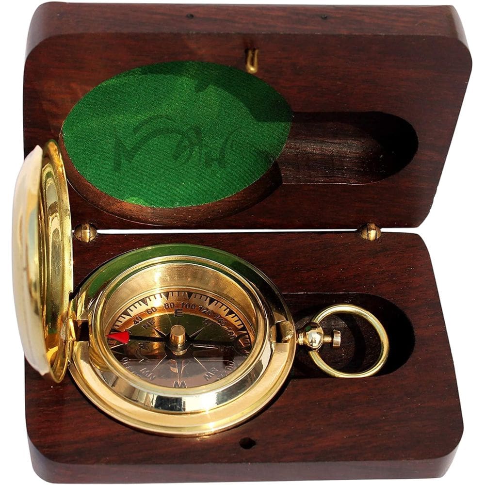 Compass MAH, latão feito à mão, personalizado para padrinho